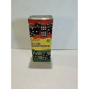 Vintage 1950's Halsam Double Nine Club Dominoes (Set. 200, 55 pieces) complete